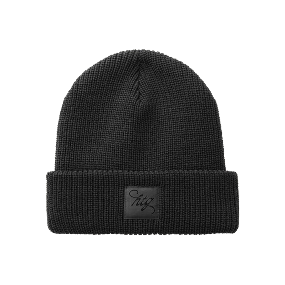 HTG® Script Beanie Black