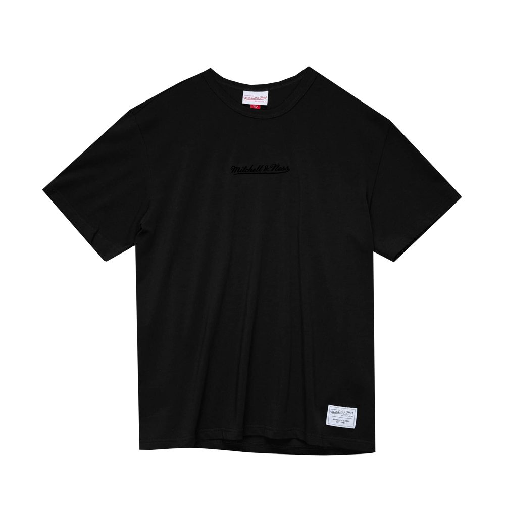 Mitchell and Ness Black Basic Branded Tee