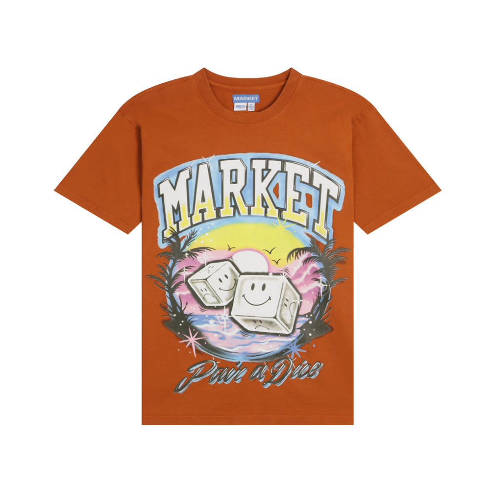 Market Rust Smiley Pair of Dice Tee