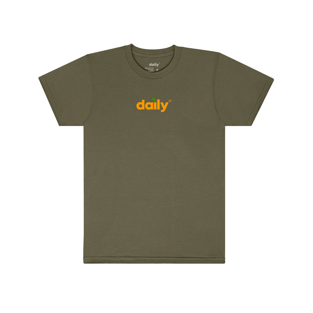 Daily OJ Logo Tee Olive