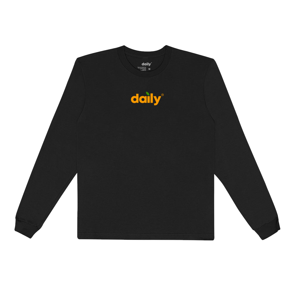 Daily OJ Logo LS Tee Black