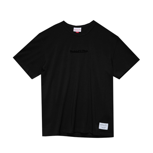 Mitchell and Ness Black Basic Branded Tee