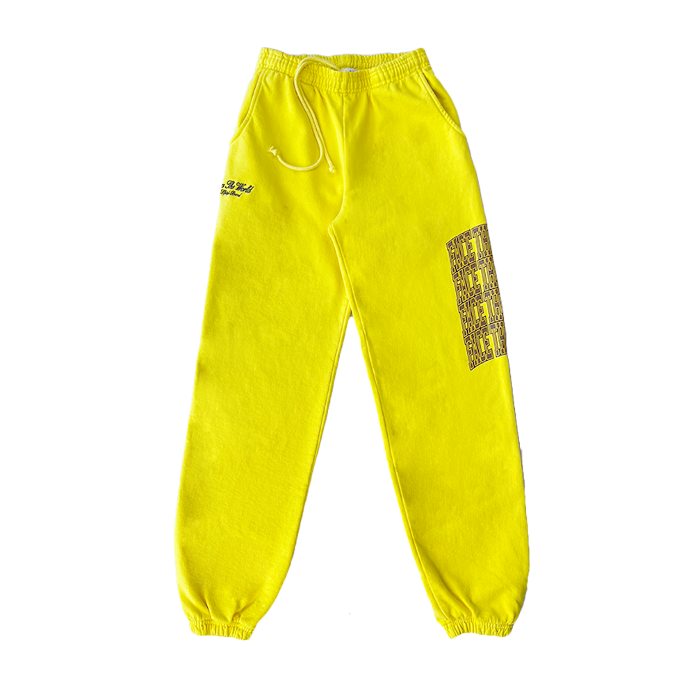 Face the World Sweatpants (yellow)