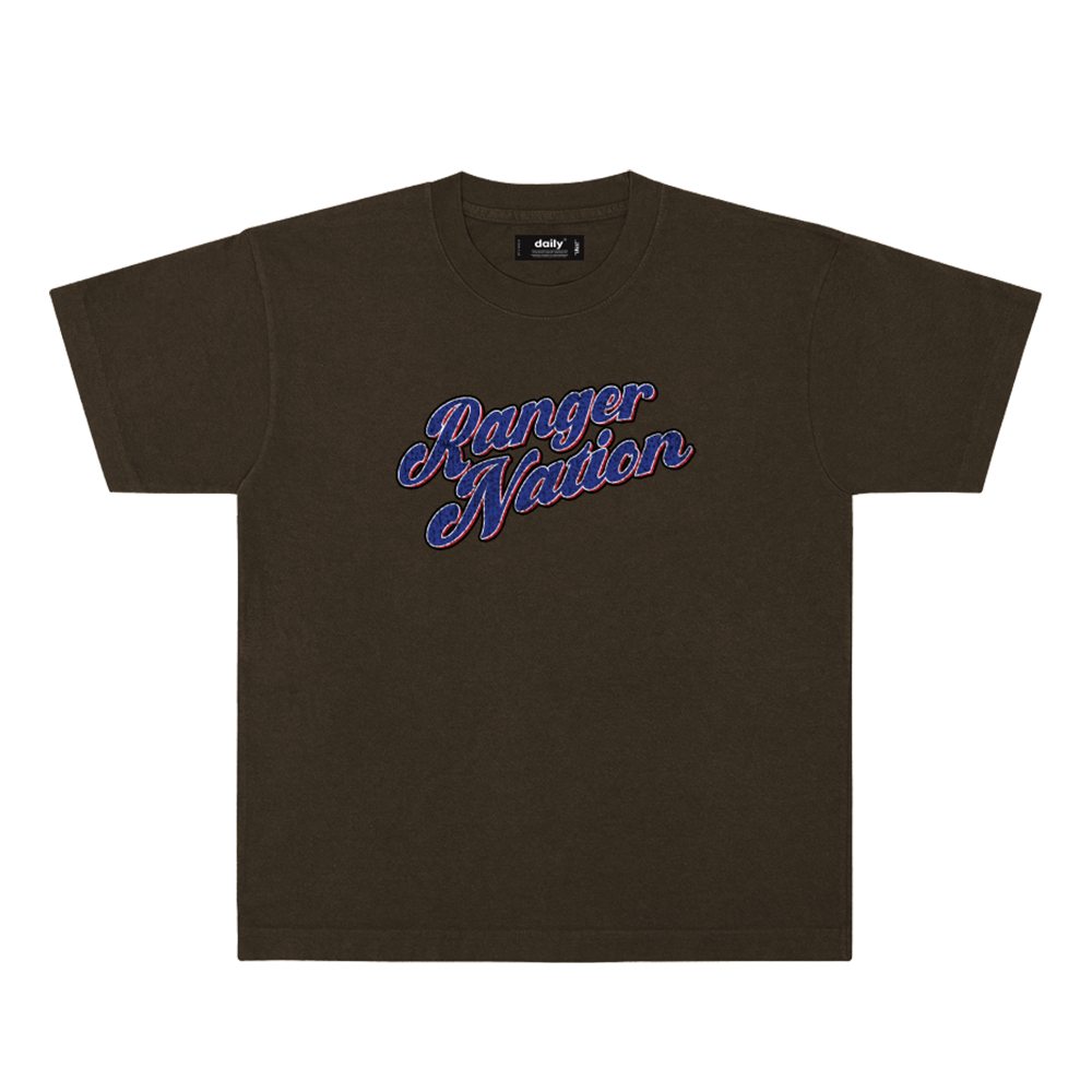 Daily Bases Loaded Tee “Second” Brown