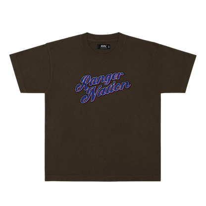 Daily Bases Loaded Tee “Second” Brown